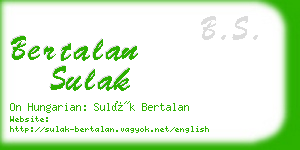 bertalan sulak business card